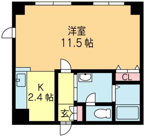 東区役所前駅 徒歩3分 6階の物件間取画像